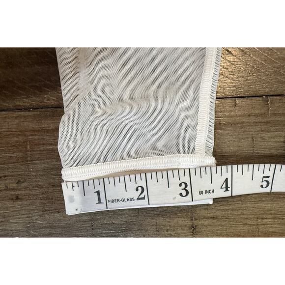 Lululemon Leggings White Clear the Court Tight 28" Size 4 Mesh Vented Logo Pant - Picture 9 of 16